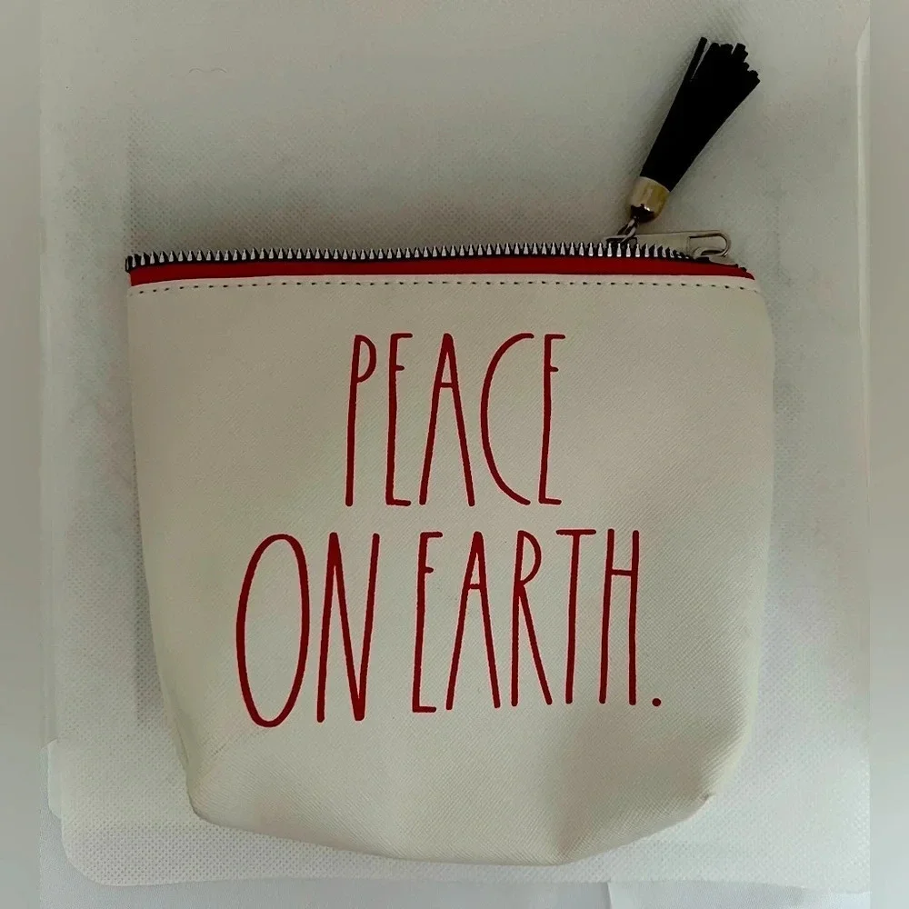 Rae Dunn | Peace On Earth cosmetic bag.